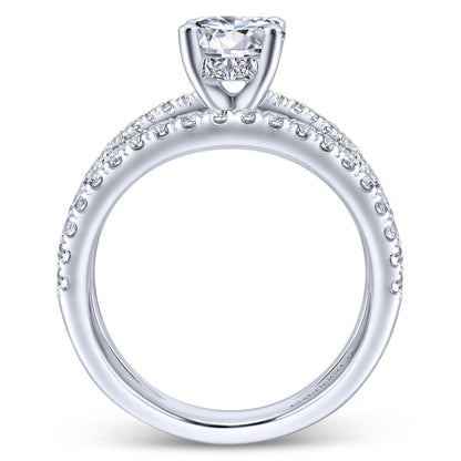 Gabriel & Co. 14k White Gold Nova Split Shank Engagement Ring