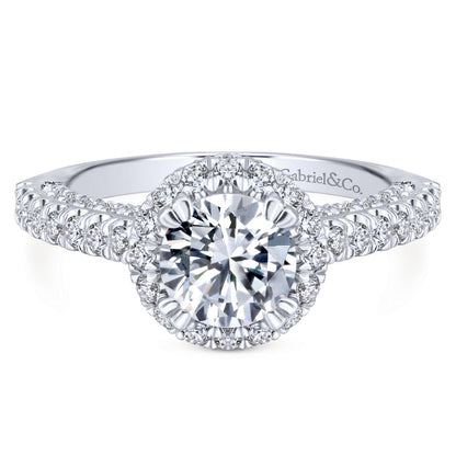 Gabriel & Co. 14k White Gold Infinity Halo Engagement Ring