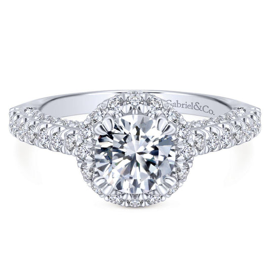 Gabriel & Co. 14k White Gold Infinity Halo Engagement Ring