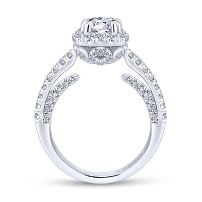 Gabriel & Co. 14k White Gold Infinity Halo Engagement Ring