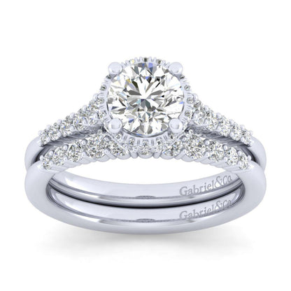 Gabriel & Co. 14k White Gold Infinity Straight Engagement Ring