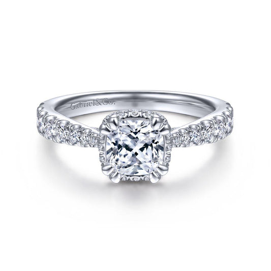 Gabriel & Co. 14k White Gold Infinity Straight Engagement Ring