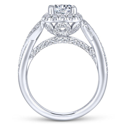 Gabriel & Co. 14k White Gold Infinity Halo Engagement Ring
