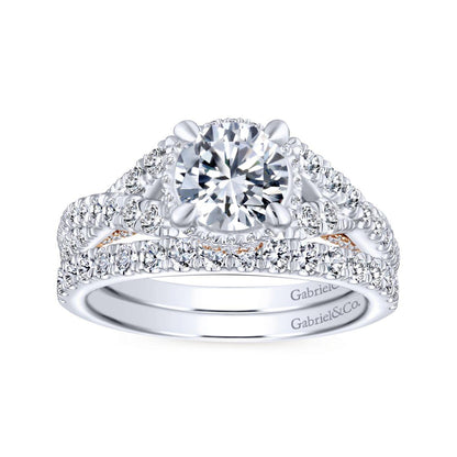 Gabriel & Co. 14k Two Tone Gold Infinity Twisted Engagement Ring