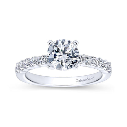 Gabriel & Co. 14k White Gold Contemporary Straight Engagement Ring