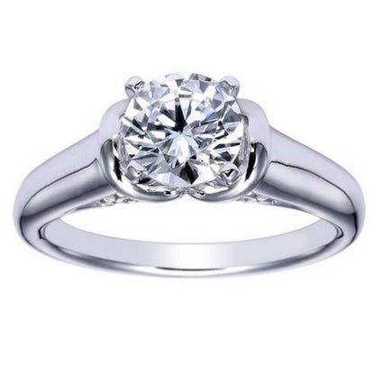 Gabriel & Co. "Lenora" High Polish Diamond Engagement Ring
