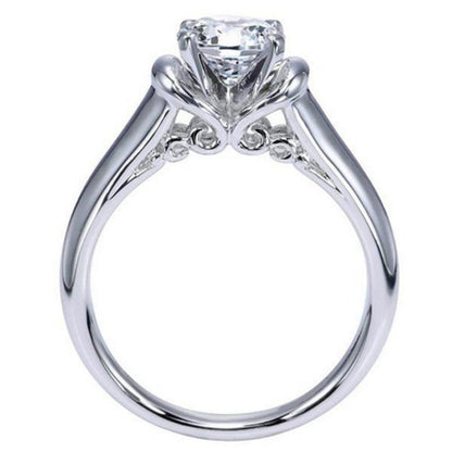 Gabriel & Co. "Lenora" High Polish Diamond Engagement Ring