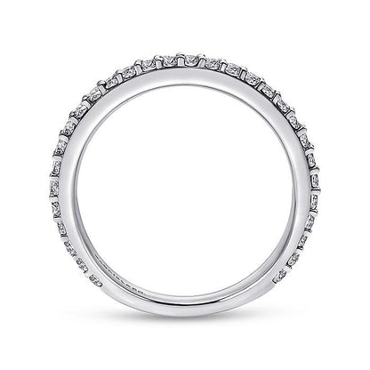Gabriel & Co. LR4576W45JJ 14K White Gold Stackable Diamond Band