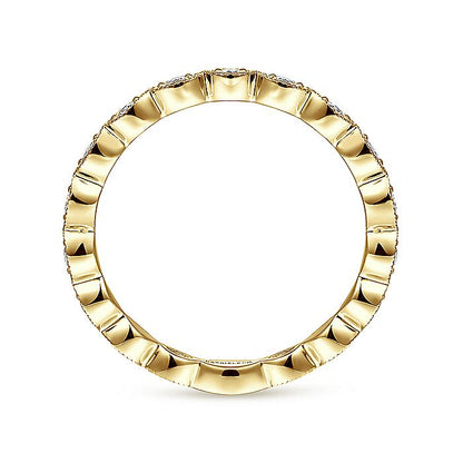 Gabriel & Co. LR4794Y45JJ 14K Yellow Gold Marquise Station Diamond Stackable Ring
