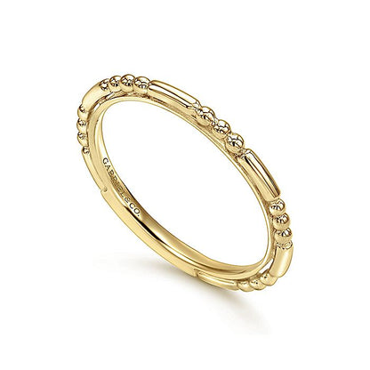 Gabriel & Co. LR4909Y4JJJ 14k Yellow Gold Ball and Bar Station Band