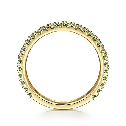 Gabriel & Co. LR50889Y4JPE 14K Yellow Gold Peridot Stackable Ring