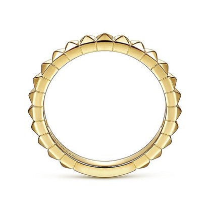 Gabriel & Co. LR51692Y4JJJ 14K Yellow Gold Pyramid Stackable Band