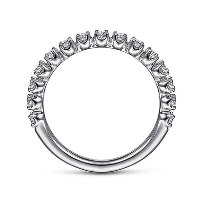 Gabriel & Co. LR51698W45JJ 14K White Gold Single Prong Diamond Band