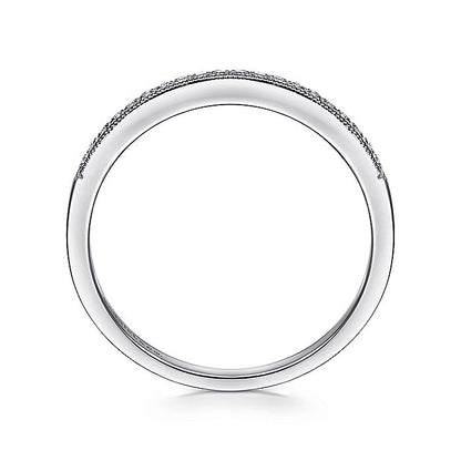 Gabriel & Co. LR51751W45JJ 14K White Gold Diamond Stackable Ring