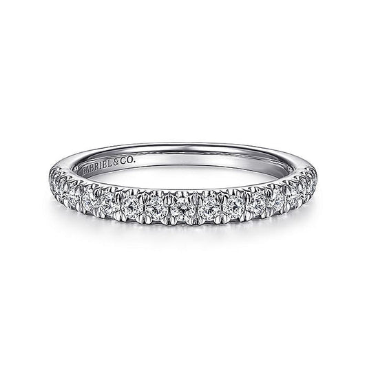 Gabriel & Co. LR51760W45JJ 14K White Gold Diamond Stackable Band