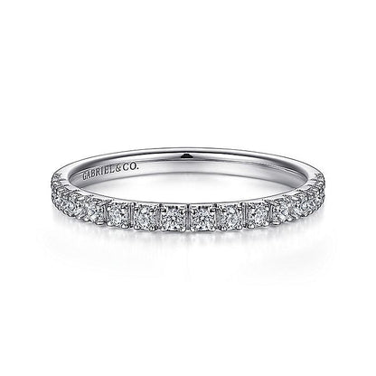Gabriel & Co. LR51763W45JJ 14K White Gold Diamond Stackable Band