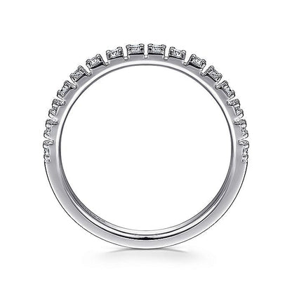 Gabriel & Co. LR51763W45JJ 14K White Gold Diamond Stackable Band