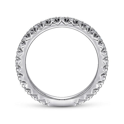 Gabriel & Co. LR51766W45JJ 14K White Gold Diamond Stackable Ring