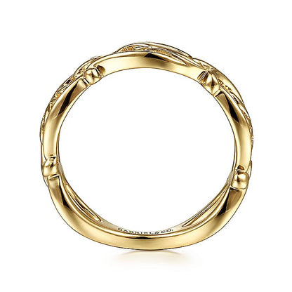 Gabriel & Co. LR51916Y4JJJ 14K Yellow Gold Filigree Floral Ring