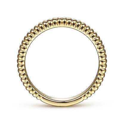 Gabriel & Co. LR51928Y4JJJ 14K Yellow Gold Textured Stackable Ring