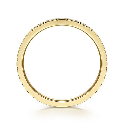 Gabriel & Co. LR51941Y4JJJ 14K Yellow Gold Textured Checkered Stackable Ring