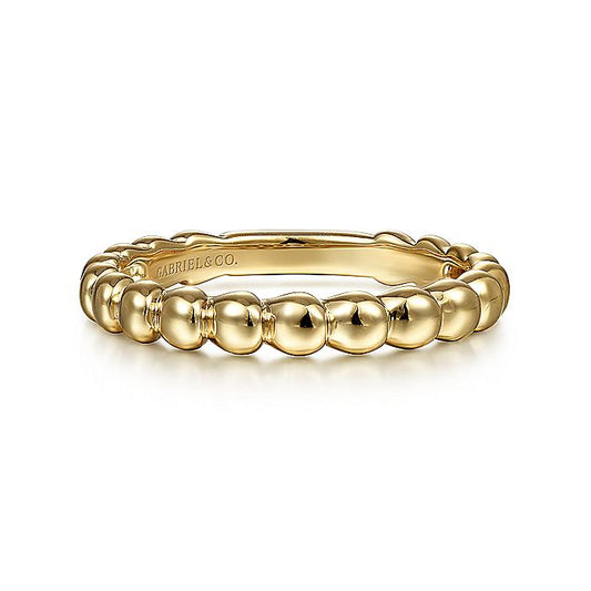 Gabriel & Co. LR51945Y4JJJ 14K Yellow Gold Bujukan Bead Ring