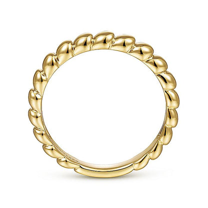 Gabriel & Co. LR51945Y4JJJ 14K Yellow Gold Bujukan Bead Ring