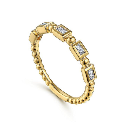 Gabriel & Co. LR52164Y43JJ 14K Yellow Gold Diamond Geometric Ring