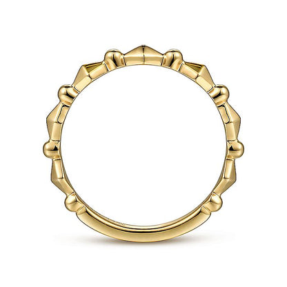 Gabriel & Co. LR52171Y4JJJ 14K Yellow Gold Geometric Station Ring
