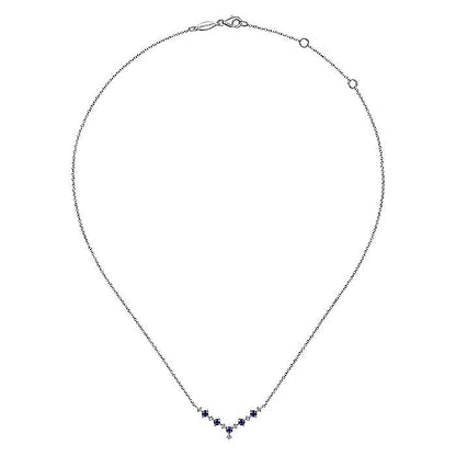 Gabriel & Co. NK6136W45SA 14K White Gold Diamond Chevron Necklace