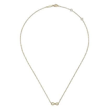Gabriel & Co. NK6404Y4JJJ 14K Yellow Gold Twisted Rope Infinity Pendant Necklace