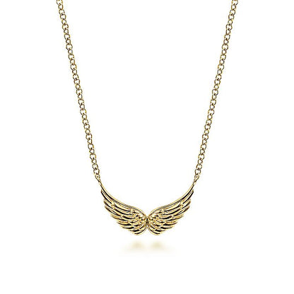 Gabriel & Co. NK6477Y4JJJ 14K Yellow Gold Wings Necklace