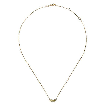 Gabriel & Co. NK6477Y4JJJ 14K Yellow Gold Wings Necklace