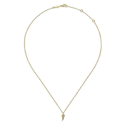 Gabriel & Co. NK6491Y4JJJ 14K Yellow Gold Wing Pendant Necklace