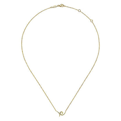 Gabriel & Co. NK6530Y4JJJ 14K Yellow Gold Swirl Pendant Necklace