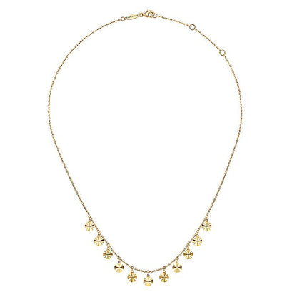 Gabriel & Co. NK6556Y4JJJ 14K Yellow Gold Disc Drops Necklace