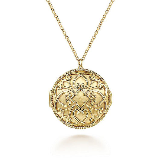 Gabriel & Co. NK6562Y4JJJ 28 inch 14K Yellow Gold Plain Pendant Necklace