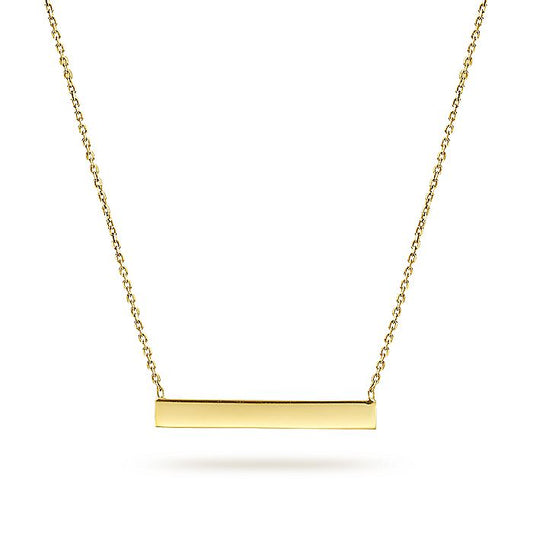 Gabriel & Co. NK6600Y4JJJ 14K Yellow Gold Smooth Bar Necklace