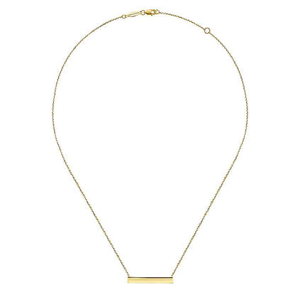 Gabriel & Co. NK6600Y4JJJ 14K Yellow Gold Smooth Bar Necklace