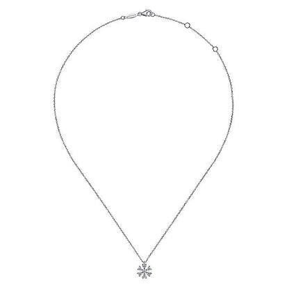 Gabriel & Co. NK6645W45JJ 14K White Gold Diamond Pendant Necklace