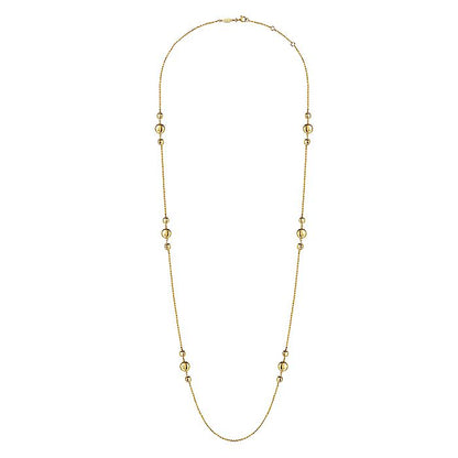 Gabriel & Co. NK6709Y4JJJ 32 inch 14K Yellow Gold Station Necklace