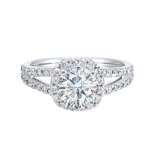 White 14K Gold 0.51ct Diamond Engagement Ring