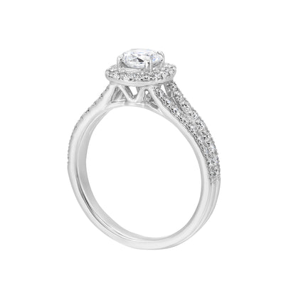 White 14K Gold 0.51ct Diamond Engagement Ring