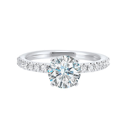 White 14K Gold 0.24ct Diamond Engagement Ring