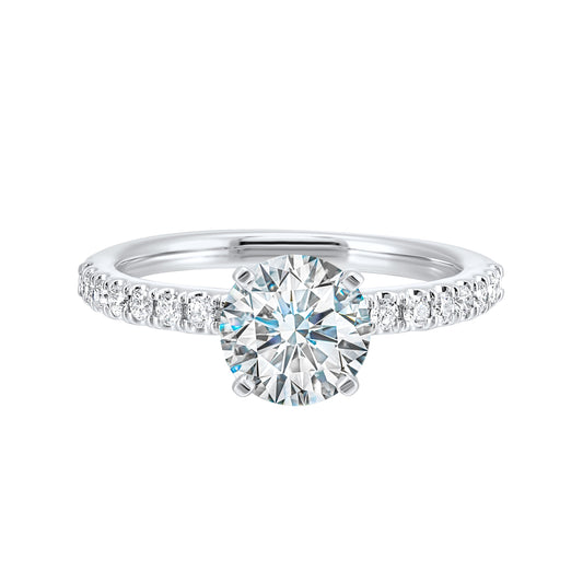 White 14K Gold 0.24ct Diamond Engagement Ring