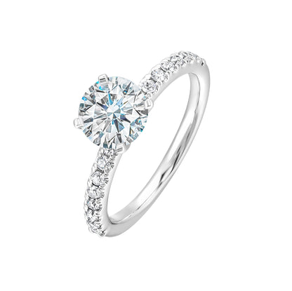 White 14K Gold 0.24ct Diamond Engagement Ring