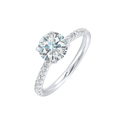 White 14K Gold 0.24ct Diamond Engagement Ring