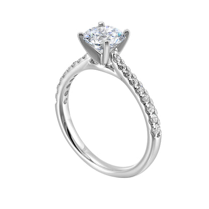 White 14K Gold 0.24ct Diamond Engagement Ring