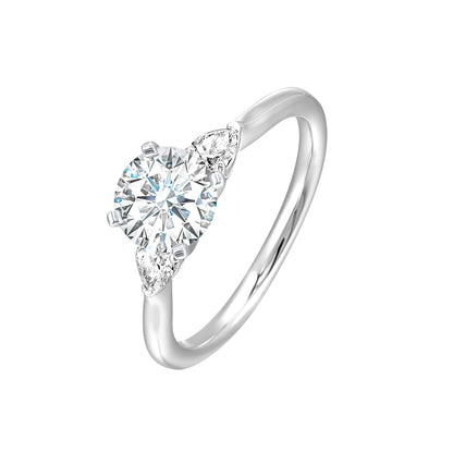 White 14K Gold 0.38ct Diamond Engagement Ring