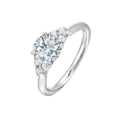 White 14K Gold 0.2ct Diamond Engagement Ring